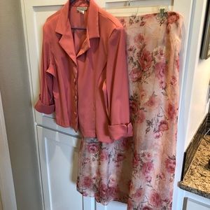 2 piece jacket/skirt.  Dress Barn, Large.